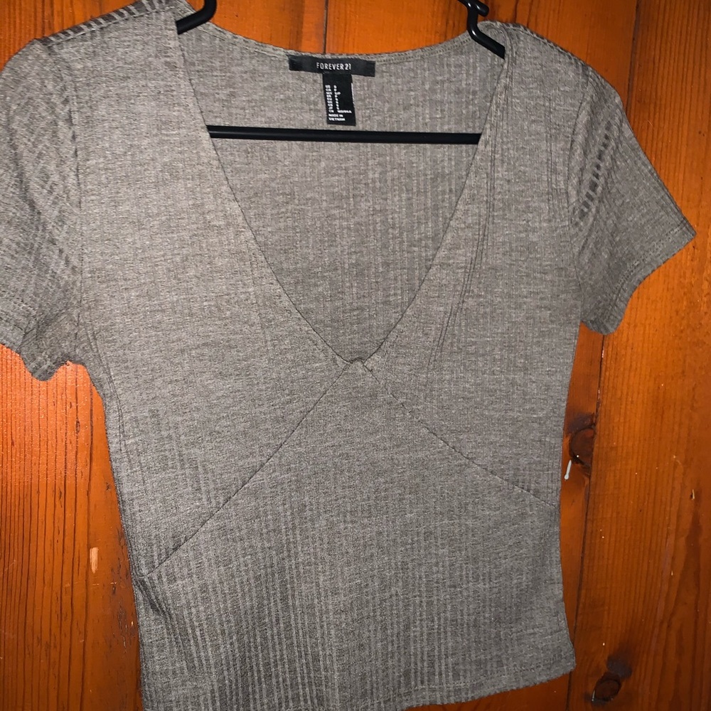 olive green low cut crop top